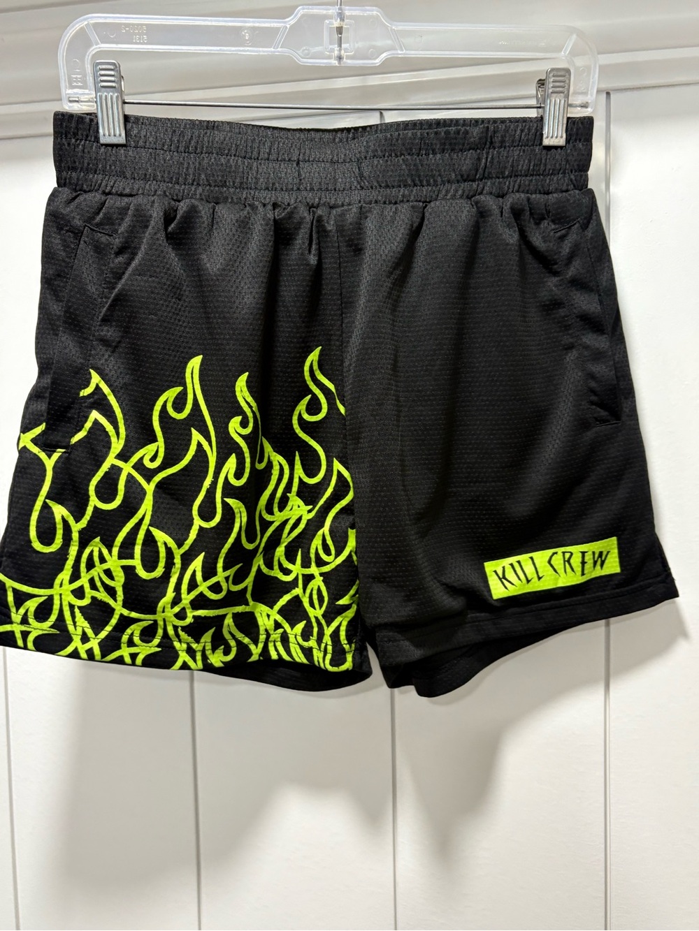 Kill Crew Muay Thai Flame Shorts Size Medium Mid Thigh Cut